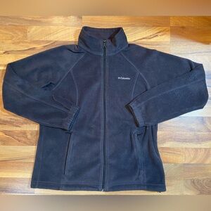 Columbia Women’s Black Fleece Full Zip Jacket Size Large With Pockets